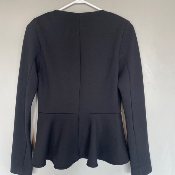 Topshop tailored Scuba peplum jacket In Black size 6 - Picture 5 of 9
